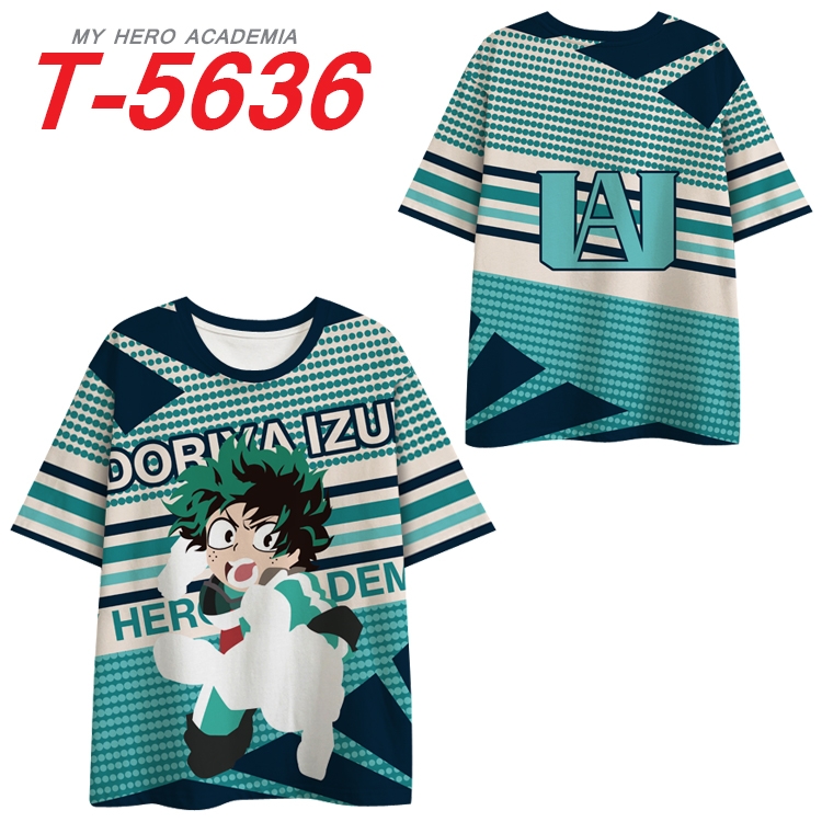 My Hero Academia Anime Peripheral Full Color Milk Silk Short Sleeve T-Shirt from S to 6XL T-5636