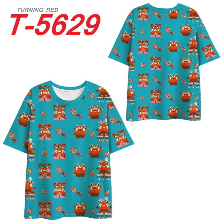Turning Red Anime Peripheral Full Color Milk Silk Short Sleeve T-Shirt from S to 6XL T-5629
