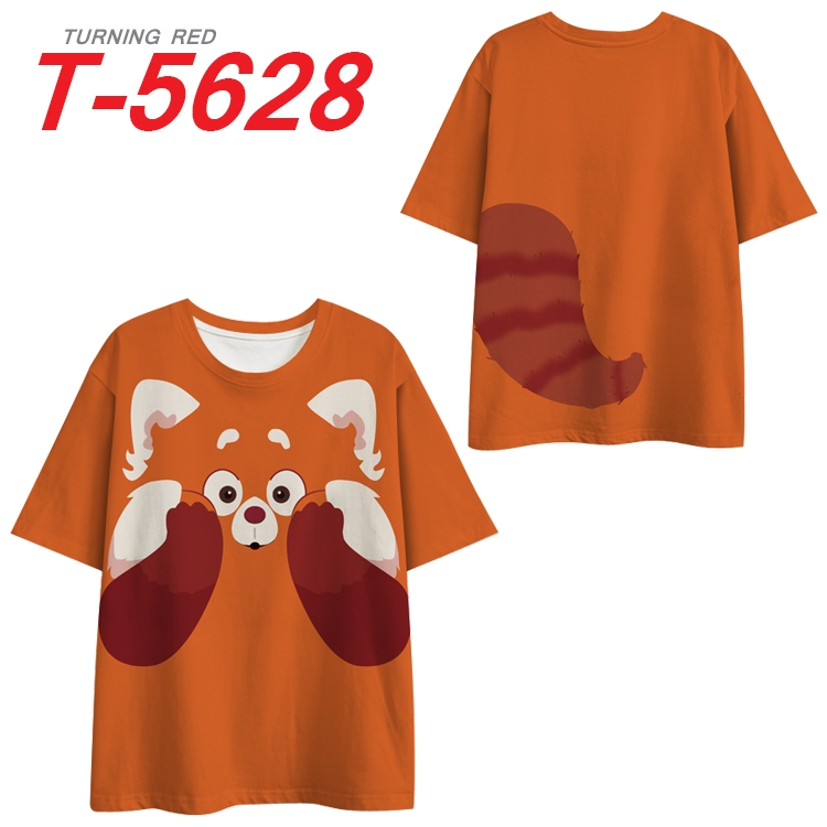 Turning Red Anime Peripheral Full Color Milk Silk Short Sleeve T-Shirt from S to 6XL T-5628