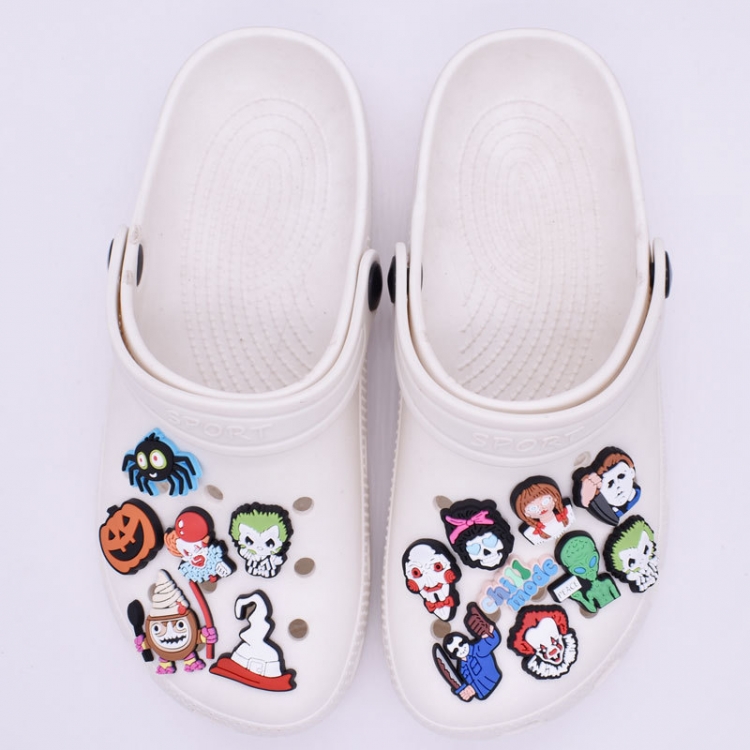 Chill Mode  PVC soft rubber shoe buckle cartoon shoe buckle accessories 100 random mix