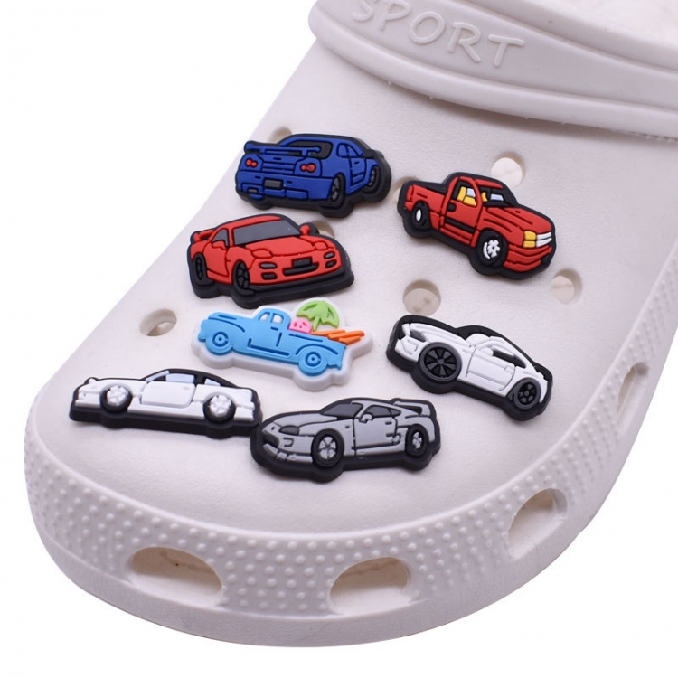 car pattern PVC soft rubber shoe buckle cartoon shoe buckle accessories 100 random mix