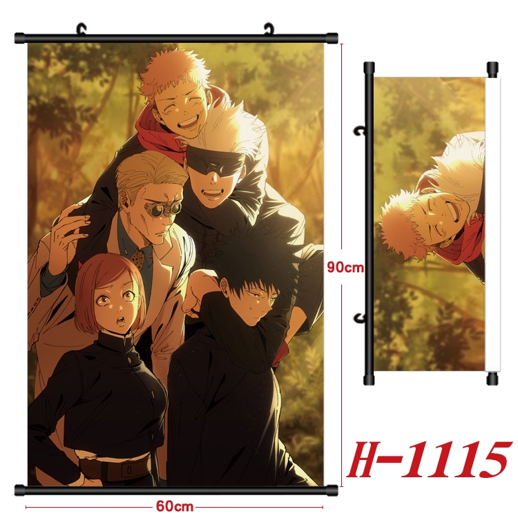 Jujutsu Kaisen  Anime Black Plastic Rod Canvas Painting 60X90CM  H1115