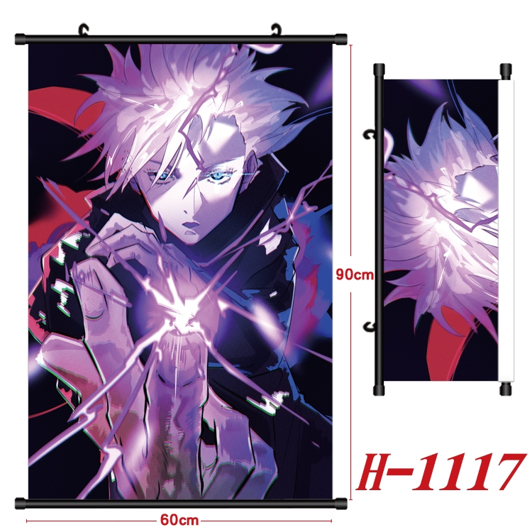 Jujutsu Kaisen  Anime Black Plastic Rod Canvas Painting 60X90CM H1117