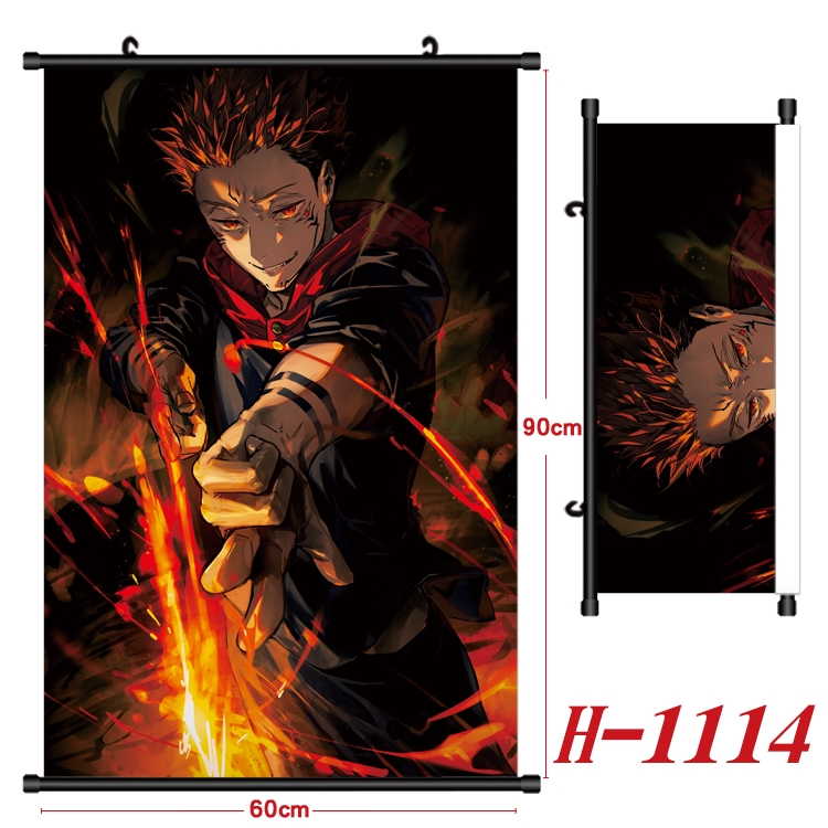 Jujutsu Kaisen  Anime Black Plastic Rod Canvas Painting 60X90CM H1114