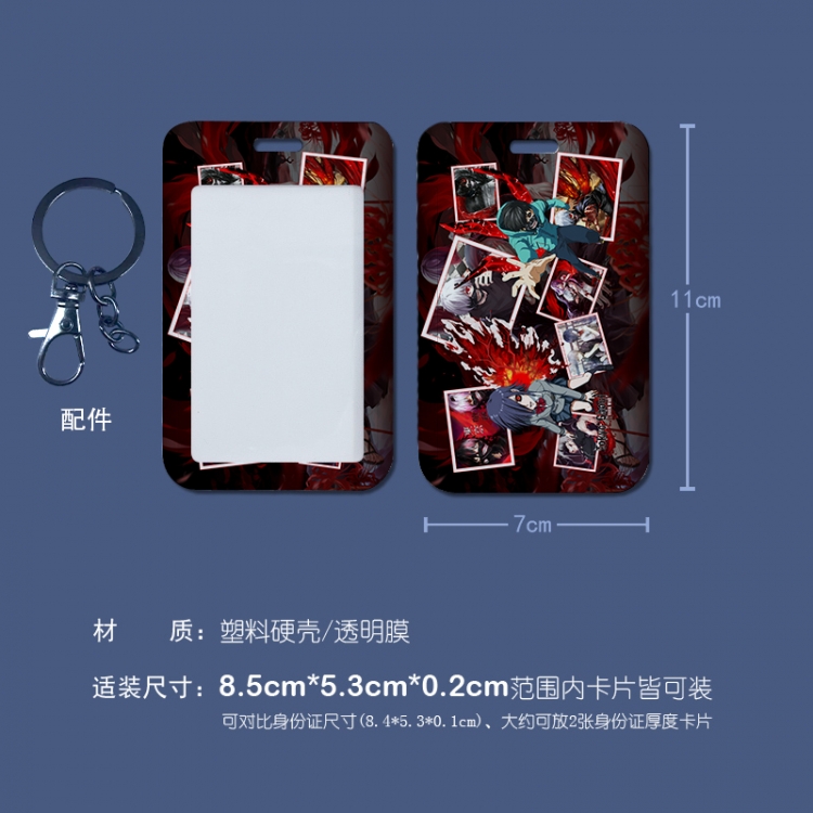 Tokyo Ghoul 3D embossed hard shell card holder badge keychain price for 5 pcs