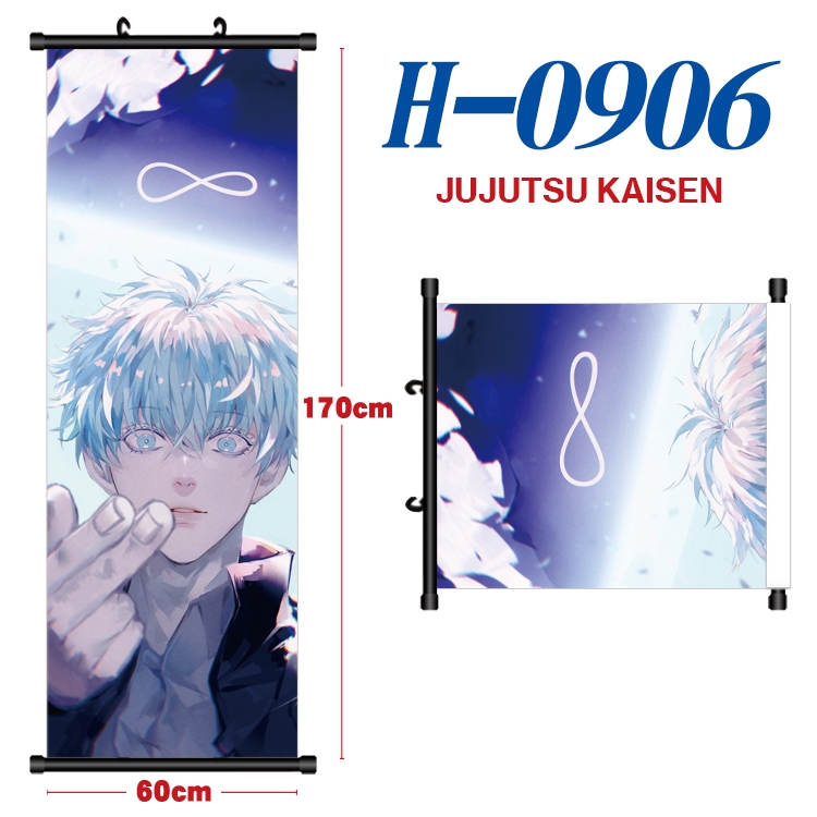 Jujutsu Kaisen  Black plastic rod cloth hanging canvas painting 60x170cm H-0906