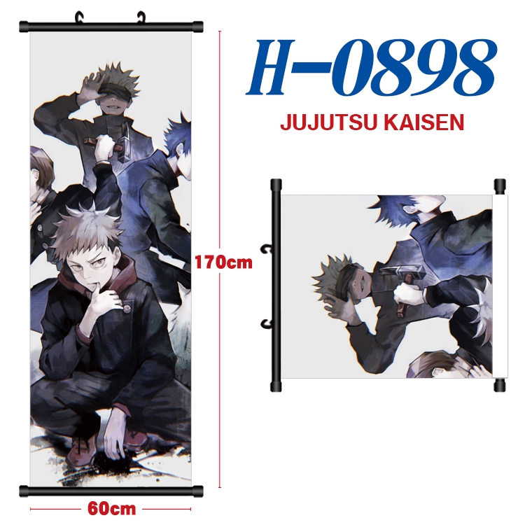 Jujutsu Kaisen  Black plastic rod cloth hanging canvas painting 60x170cm H-0898