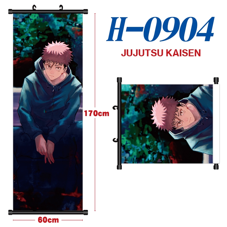 Jujutsu Kaisen  Black plastic rod cloth hanging canvas painting 60x170cm H-0904