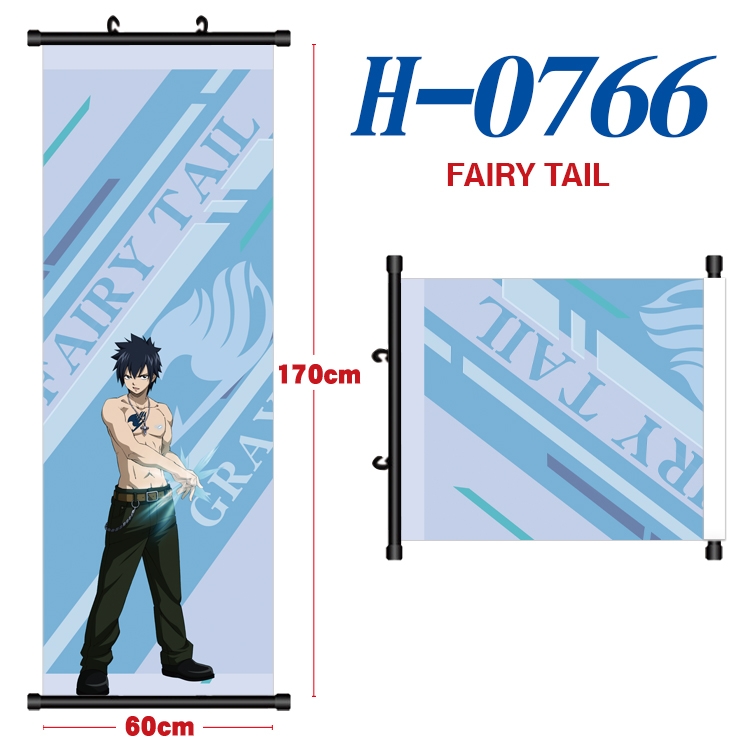Fairy tail Black plastic rod cloth hanging canvas painting 60x170cm  H-0766