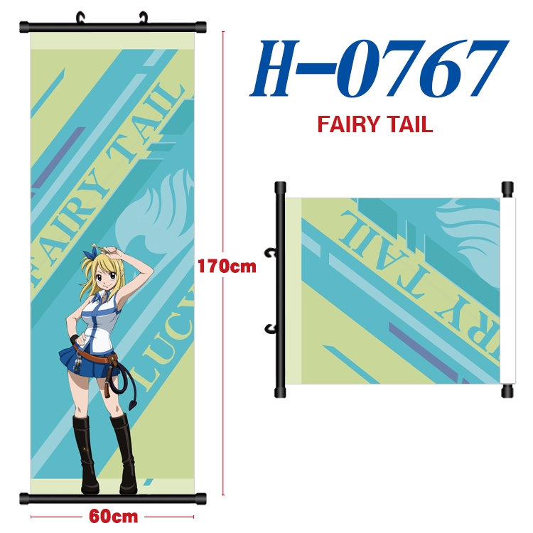 Fairy tail Black plastic rod cloth hanging canvas painting 60x170cm  H-0767
