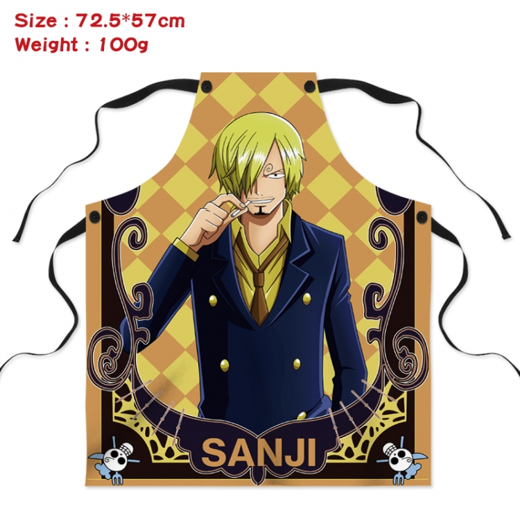 One Piece Anime Creative Digital Printing Apron 72.5x57cm