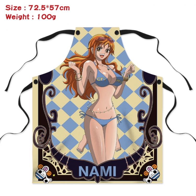 One Piece Anime Creative Digital Printing Apron 72.5x57cm