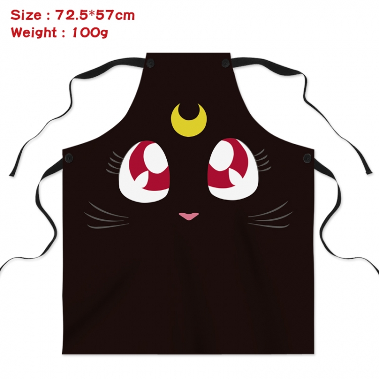 sailormoon Anime Creative Digital Printing Apron 72.5x57cm