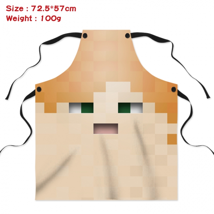 Minecraft  Anime Creative Digital Printing Apron 72.5x57cm