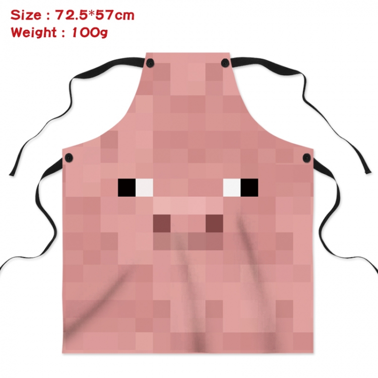 Minecraft  Anime Creative Digital Printing Apron 72.5x57cm