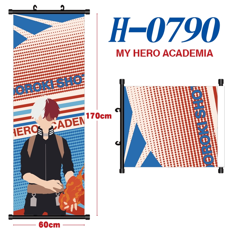 My Hero Academia Black plastic rod cloth hanging canvas painting 60x170cm H-0790