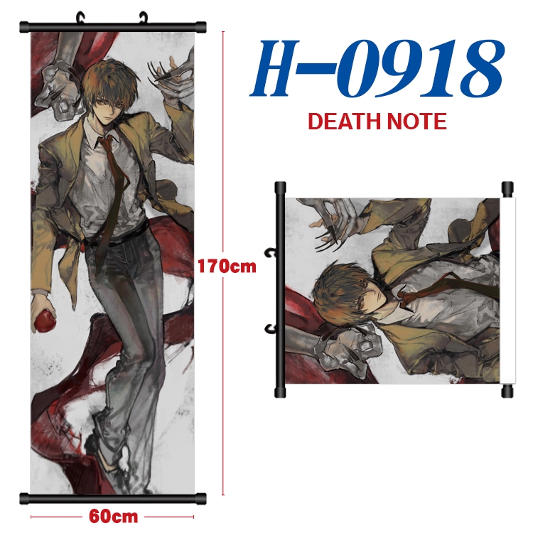 Death note Black plastic rod cloth hanging canvas painting 60x170cm H-0918