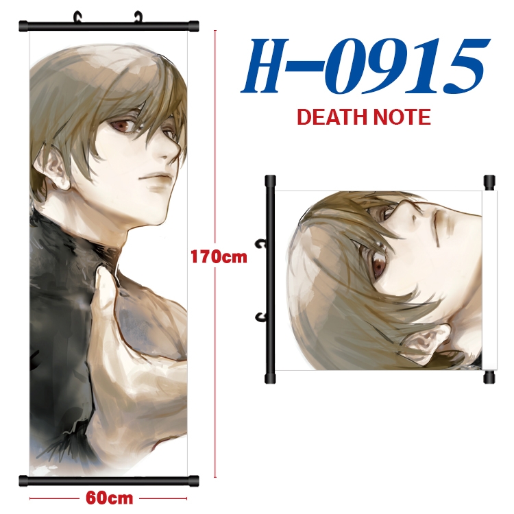 Death note Black plastic rod cloth hanging canvas painting 60x170cm H-0915