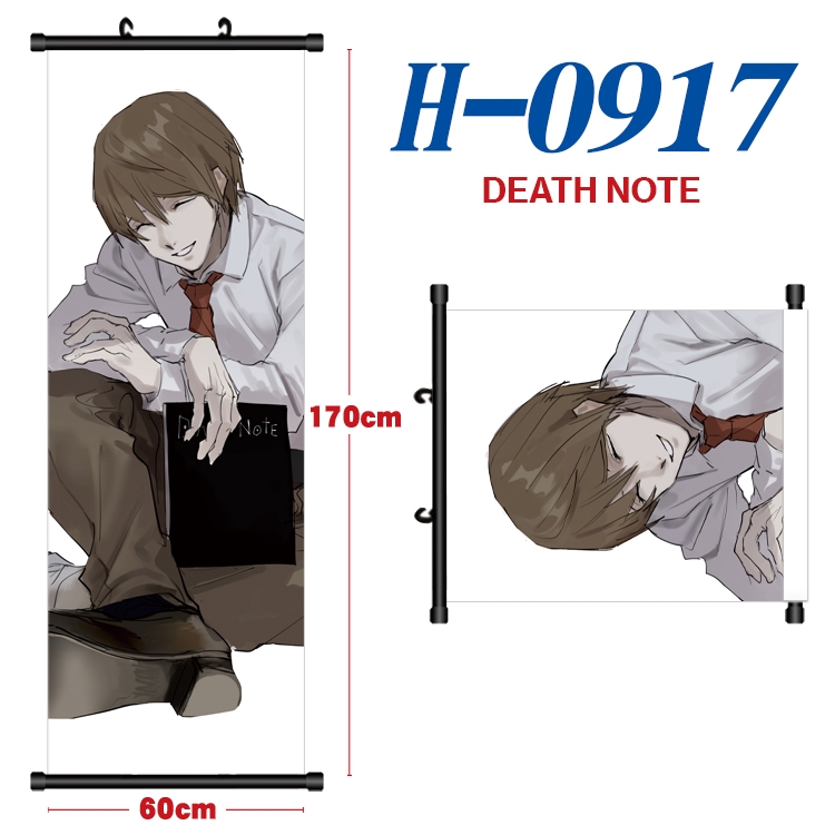 Death note Black plastic rod cloth hanging canvas painting 60x170cm H-0917