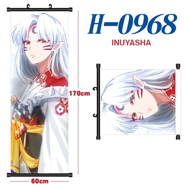 Inuyasha Black plastic rod cloth hanging canvas painting 60x170cm H-0968