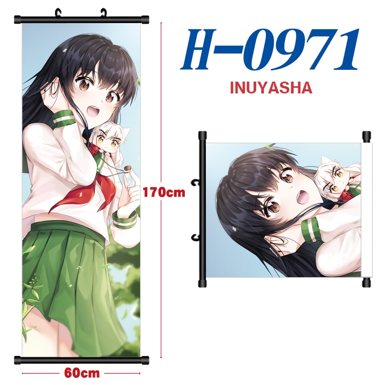 Inuyasha Black plastic rod cloth hanging canvas painting 60x170cm H-0971
