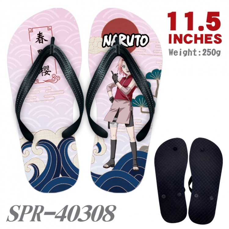 Naruto Thickened rubber flip-flops slipper average size SPR-40308