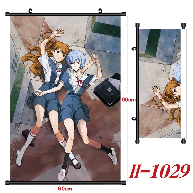 EVA Anime Black Plastic Rod Canvas Painting 60X90CM H1029