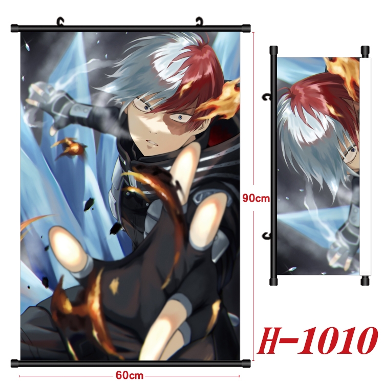 My Hero Academia Anime Black Plastic Rod Canvas Painting 60X90CM H1010