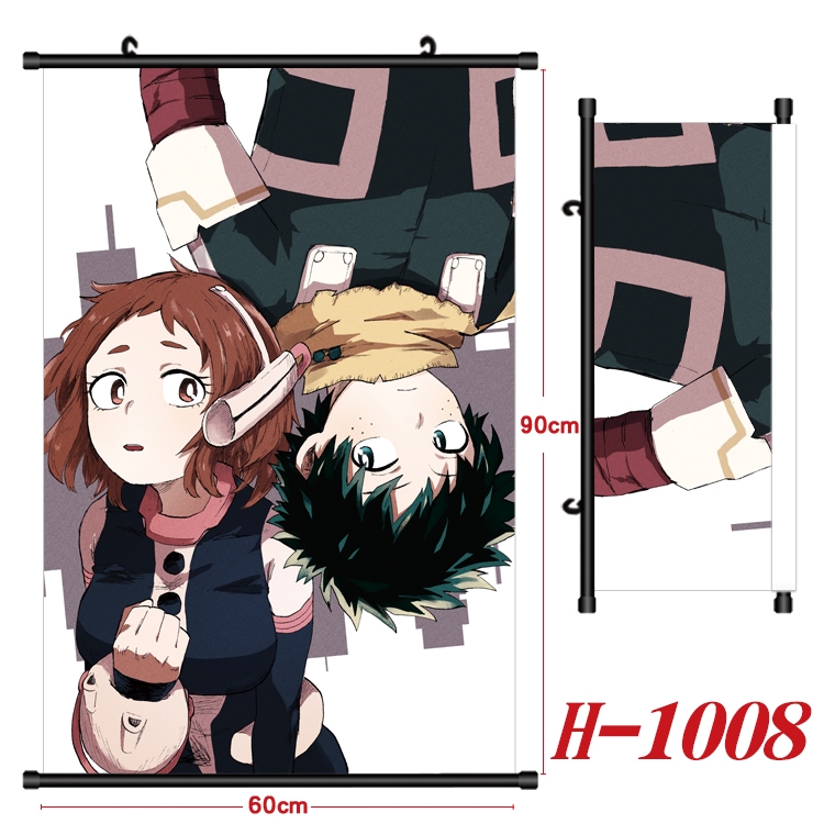 My Hero Academia Anime Black Plastic Rod Canvas Painting 60X90CM  H1008