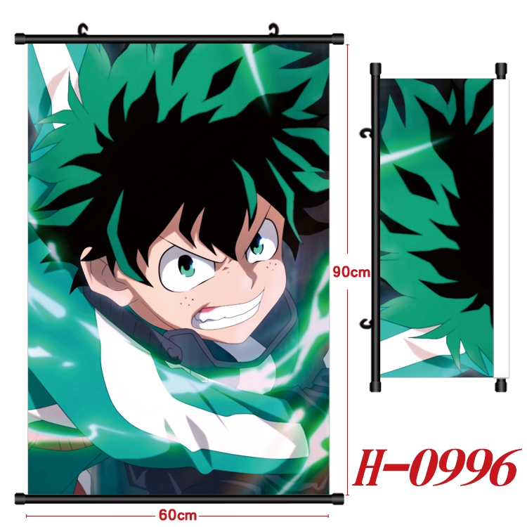 My Hero Academia Anime Black Plastic Rod Canvas Painting 60X90CM  H0996