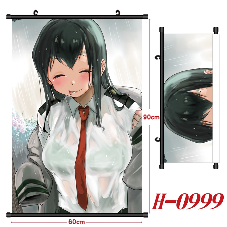 My Hero Academia Anime Black Plastic Rod Canvas Painting 60X90CM H0999