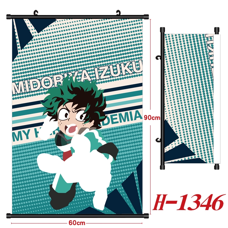 My Hero Academia Anime Black Plastic Rod Canvas Painting 60X90CM H1346