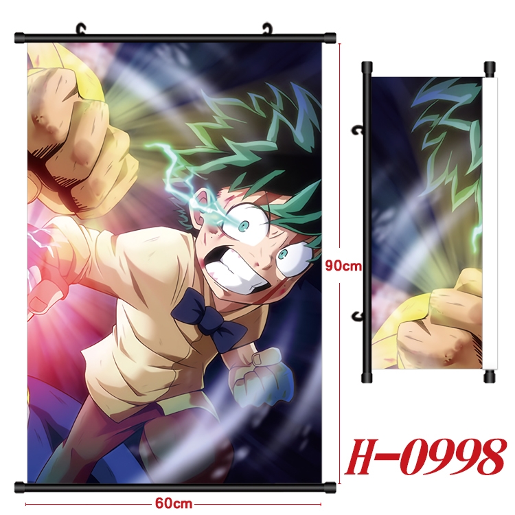 My Hero Academia Anime Black Plastic Rod Canvas Painting 60X90CM  H0998