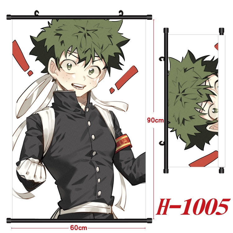 My Hero Academia Anime Black Plastic Rod Canvas Painting 60X90CM H1005