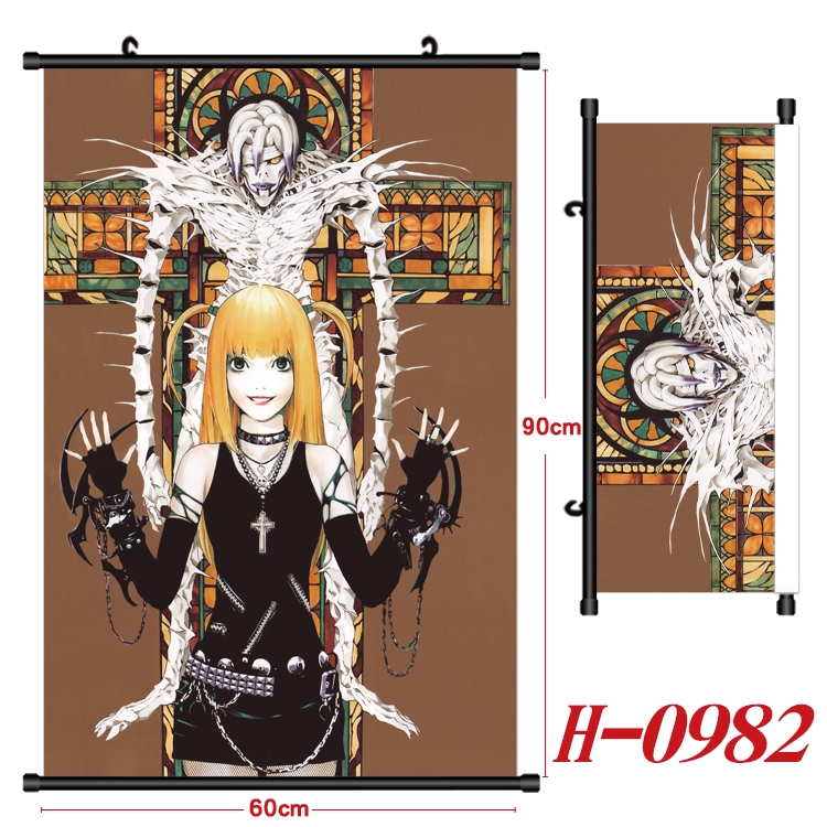 Death note  Anime Black Plastic Rod Canvas Painting 60X90CM H0982