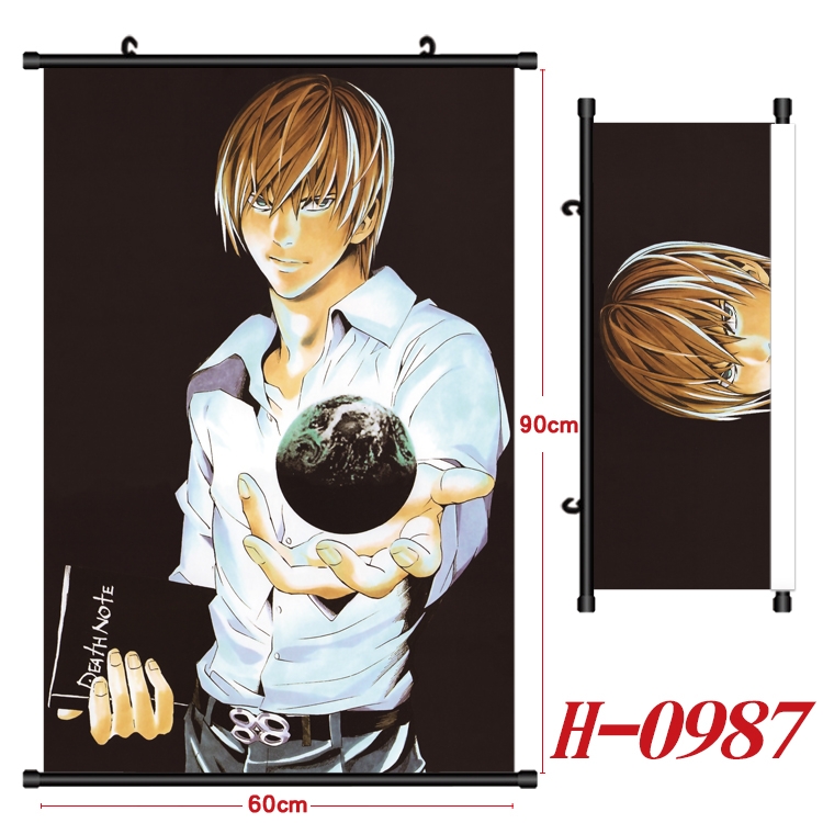 Death note  Anime Black Plastic Rod Canvas Painting 60X90CM H0987
