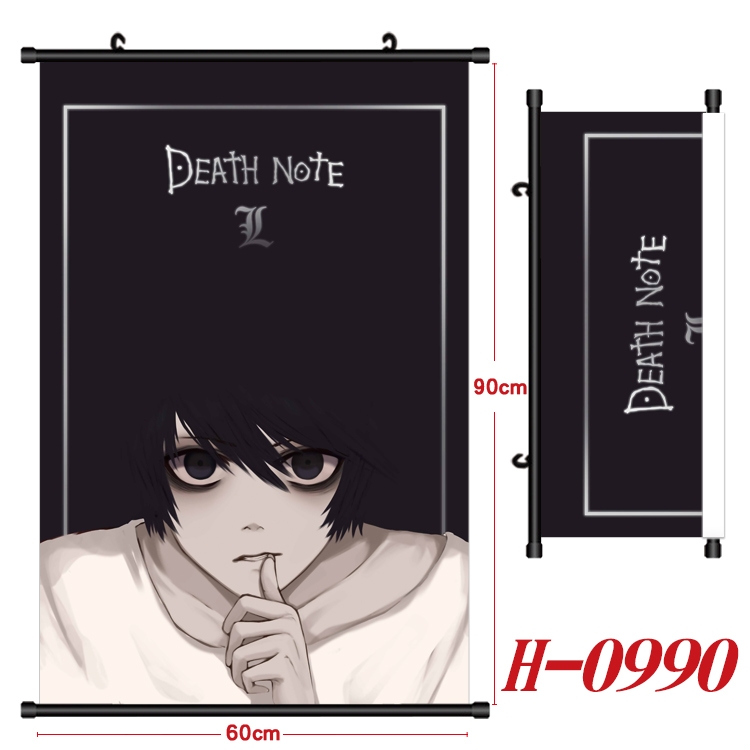 Death note  Anime Black Plastic Rod Canvas Painting 60X90CM  H0990