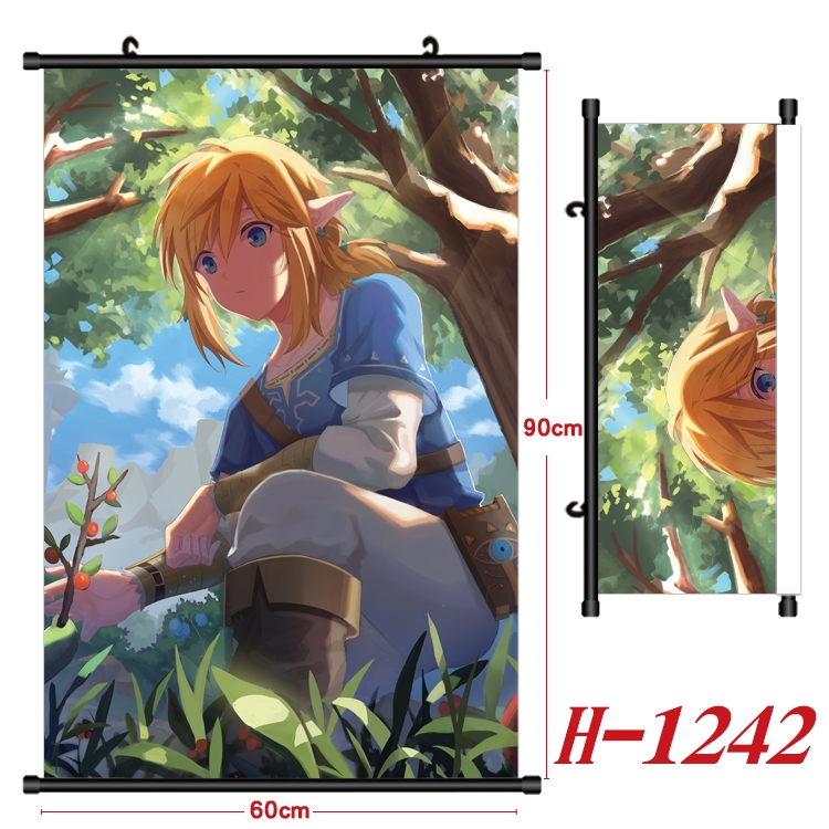 The Legend of Zelda Anime Black Plastic Rod Canvas Painting 60X90CM H1242