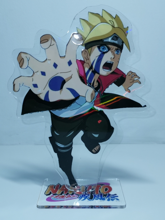 Naruto Anime Laser Acrylic Humanoid  keychain Standing Plates