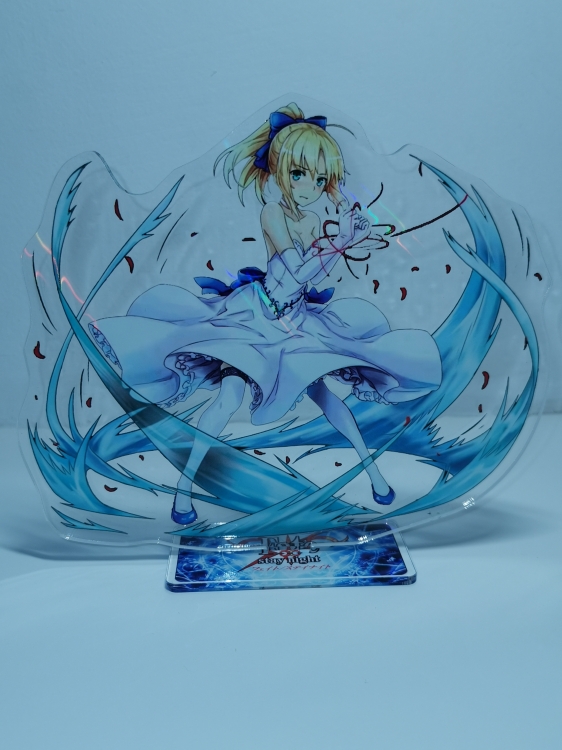 Fate/stay night Anime Laser Acrylic Humanoid  keychain Standing Plates