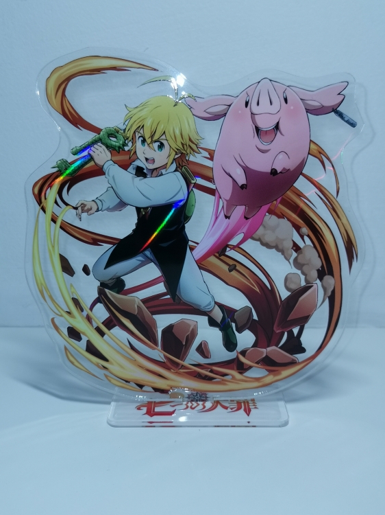 The Seven Deadly Sins Anime Laser Acrylic Humanoid  keychain Standing Plates