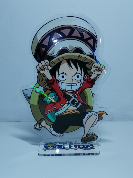 One Piece Anime Laser Acrylic Humanoid  keychain Standing Plates