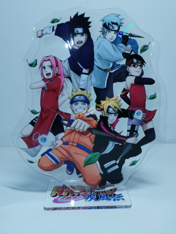 Naruto Anime Laser Acrylic Humanoid  keychain Standing Plates