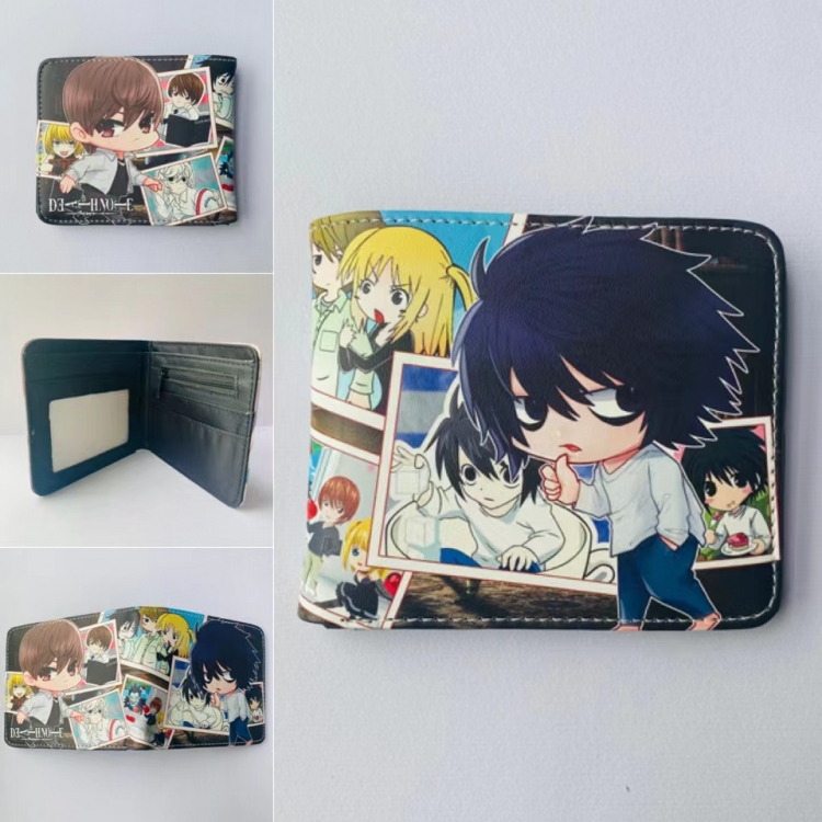 Death note Full color  Two fold short card case wallet 11X9.5CM 