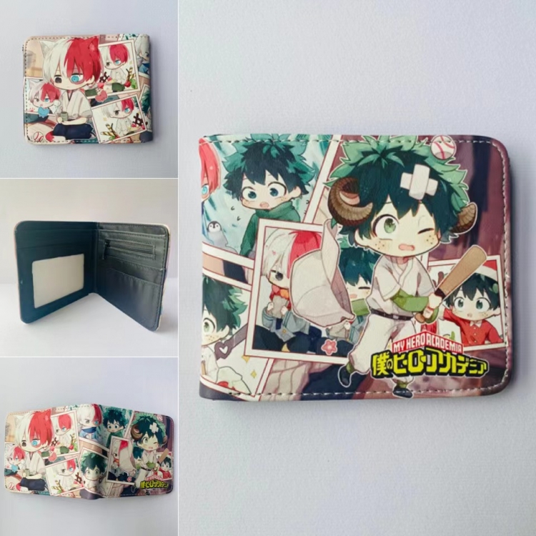 My Hero Academia Full color  Two fold short card case wallet 11X9.5CM 