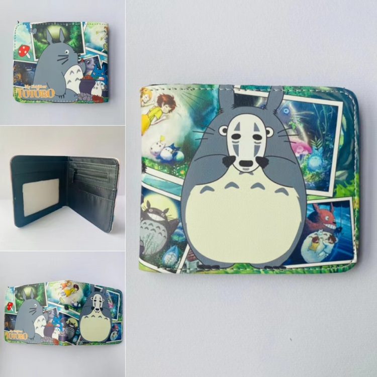 TOTORO Full color  Two fold short card case wallet 11X9.5CM 