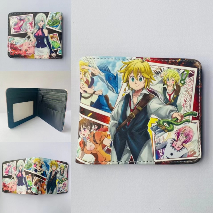 The Seven Deadly Sins Full color  Two fold short card case wallet 11X9.5CM 