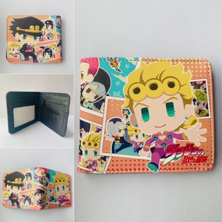 JoJos Bizarre Adventure Full color  Two fold short card case wallet 11X9.5CM 