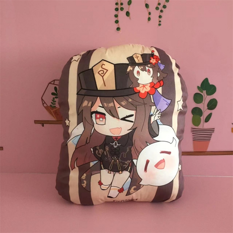 Genshin Impact Anime Color background plush pillow nap cushion