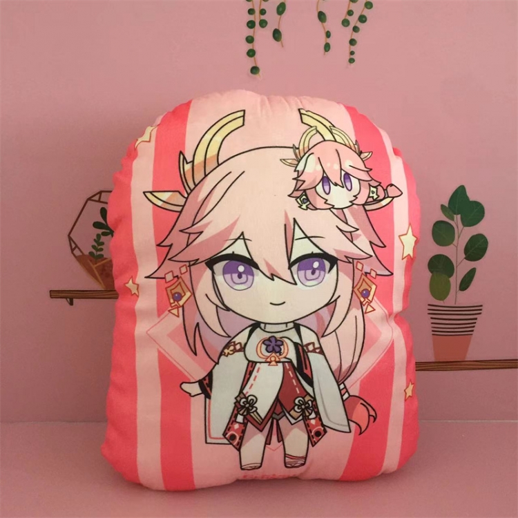 Genshin Impact Anime Color background plush pillow nap cushion